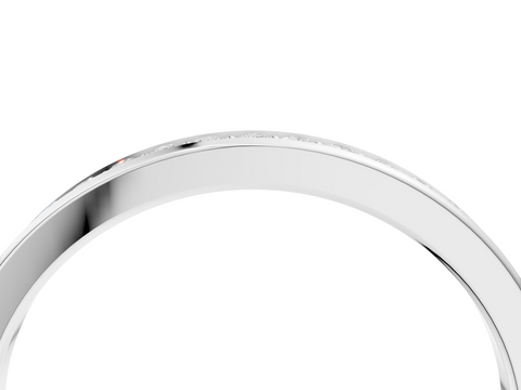Platinum Round Diamond Pavé Set Half-Eternity Band