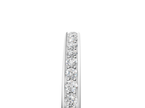 Platinum Round Diamond Pavé Set Half-Eternity Band