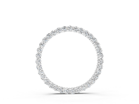 White gold Round Diamond Prong-Set Eternity Pendant
