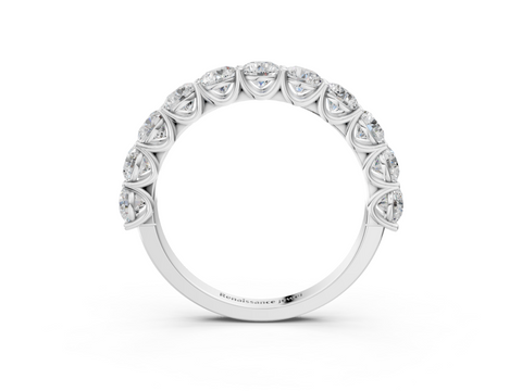 White gold Round Diamond Shared Prong Eternity Band