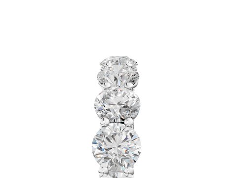 Platinum Round Diamond Shared Prong Eternity Band