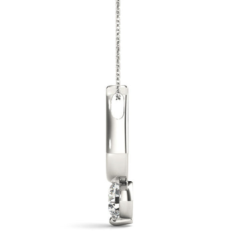 Silver Round Solitaire Bezel Set Pendant