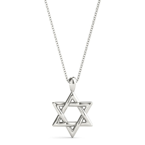 Silver Silver Star of David Pendant
