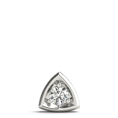 Silver Trillion Cut Diamond Bezel Pendant