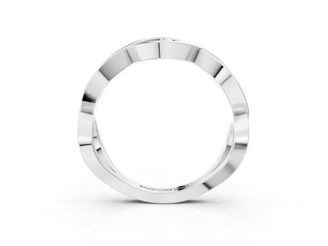 Platinum Twisted Infinity Band with No Stone