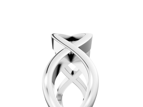 Platinum Twisted Infinity Band with No Stone