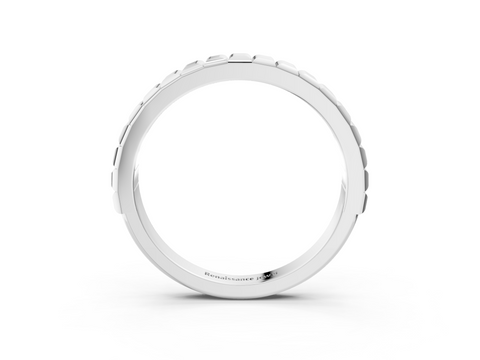 White gold White Gold Ribbed Eternity Band