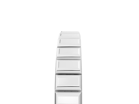 Platinum White Gold Ribbed Eternity Band