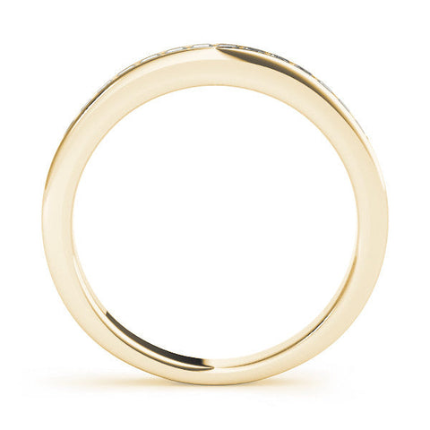 Yellow gold Channel Set Princess Cut Diamond Eternity Band