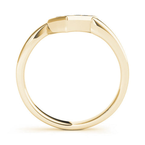 Yellow gold Channel-Set Round Diamond Twist Band