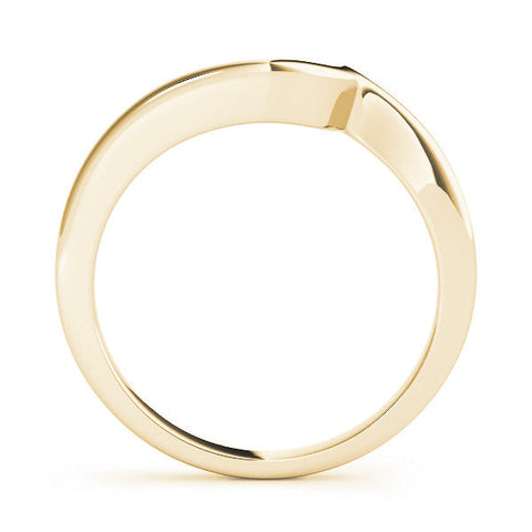 Yellow gold Chevron V-Shaped Contour Band