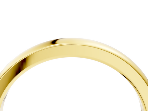 Yellow gold Classic Plain Metal Band