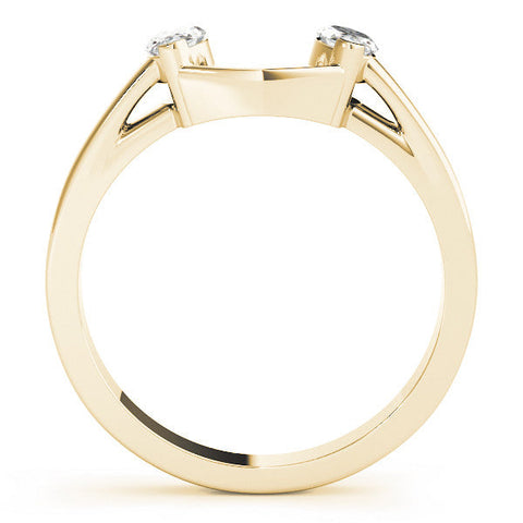 Yellow gold Open Band Marquise Diamond Tension Setting