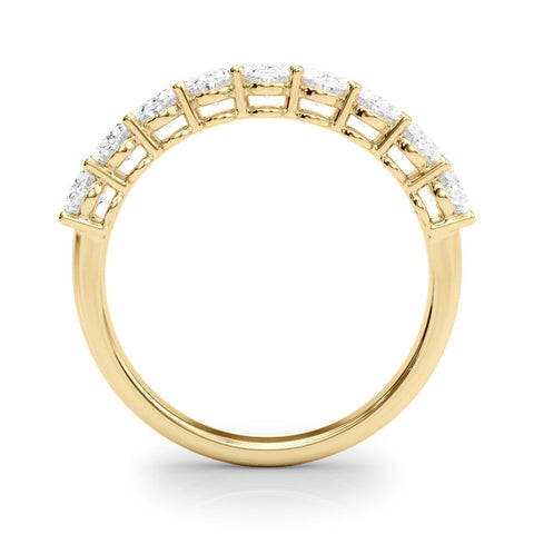 Yellow gold Oval Diamond Prong-Set Eternity Band