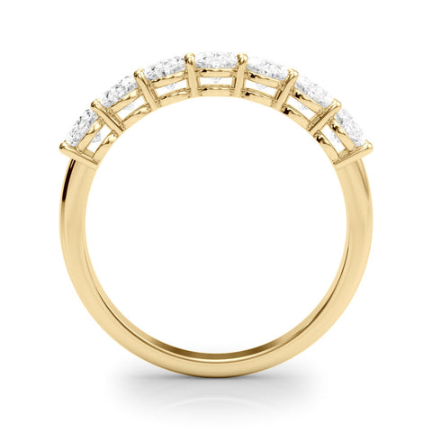 Yellow gold Oval Diamond Shared Prong Eternity Band