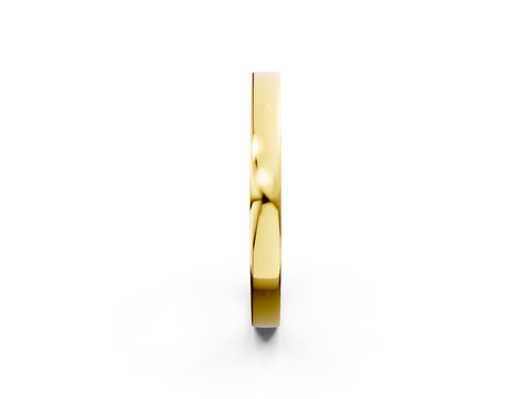 Yellow gold Pavé Round Diamond Channel-Set Platinum Band