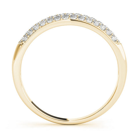 Yellow gold Pavé Round Diamond White Gold Eternity Band