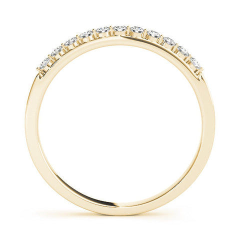 Yellow gold Round Diamond Channel Set Eternity Band