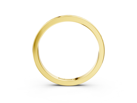 Yellow gold Round Diamond Pavé Set Half-Eternity Band