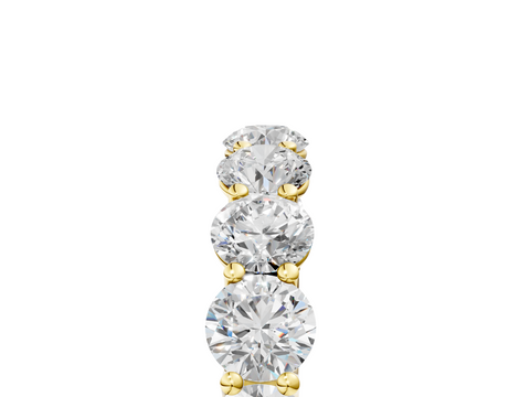 Yellow gold Round Diamond Shared Prong Eternity Band